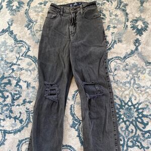 Hollister-co Women's Black and Grey Jeans